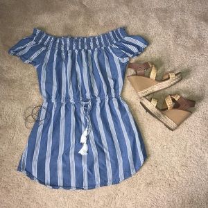 Blue Striped Dress